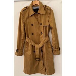 J.Crew Women's Classic Tan Trench Coat Size 6